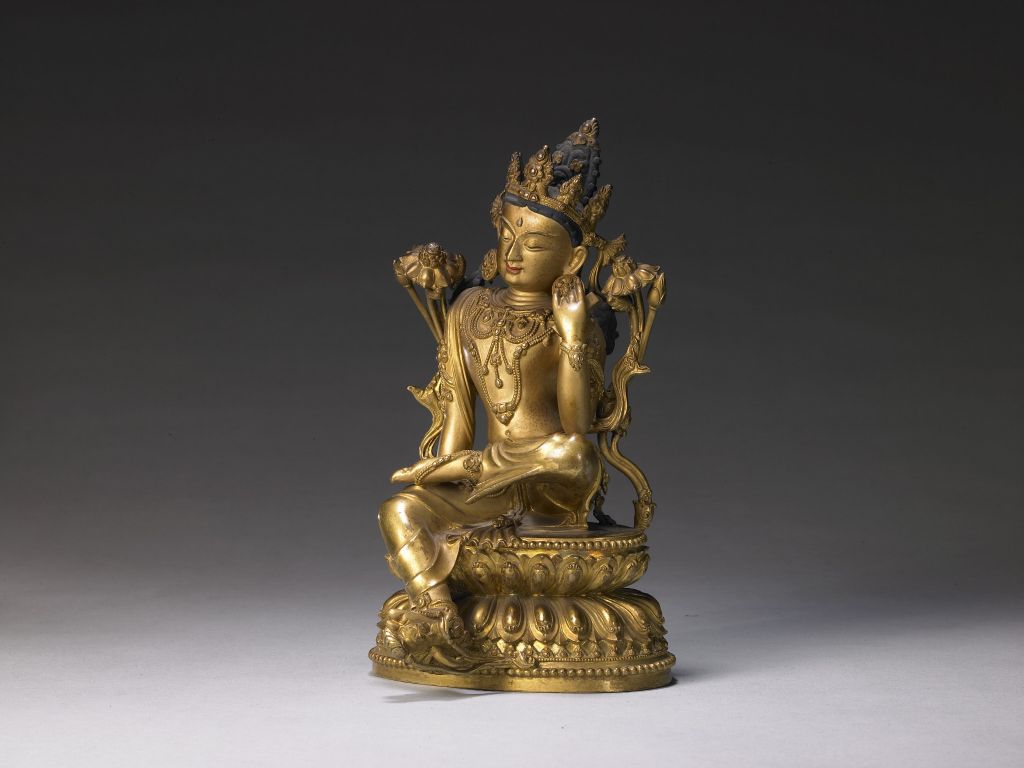 图片[2]-Bronze gilded statue of Guanyin Bodhisattva-China Archive